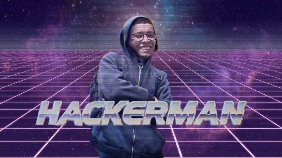 Uma montagem com meu rosto no personagem Elliot de Mr. Robot